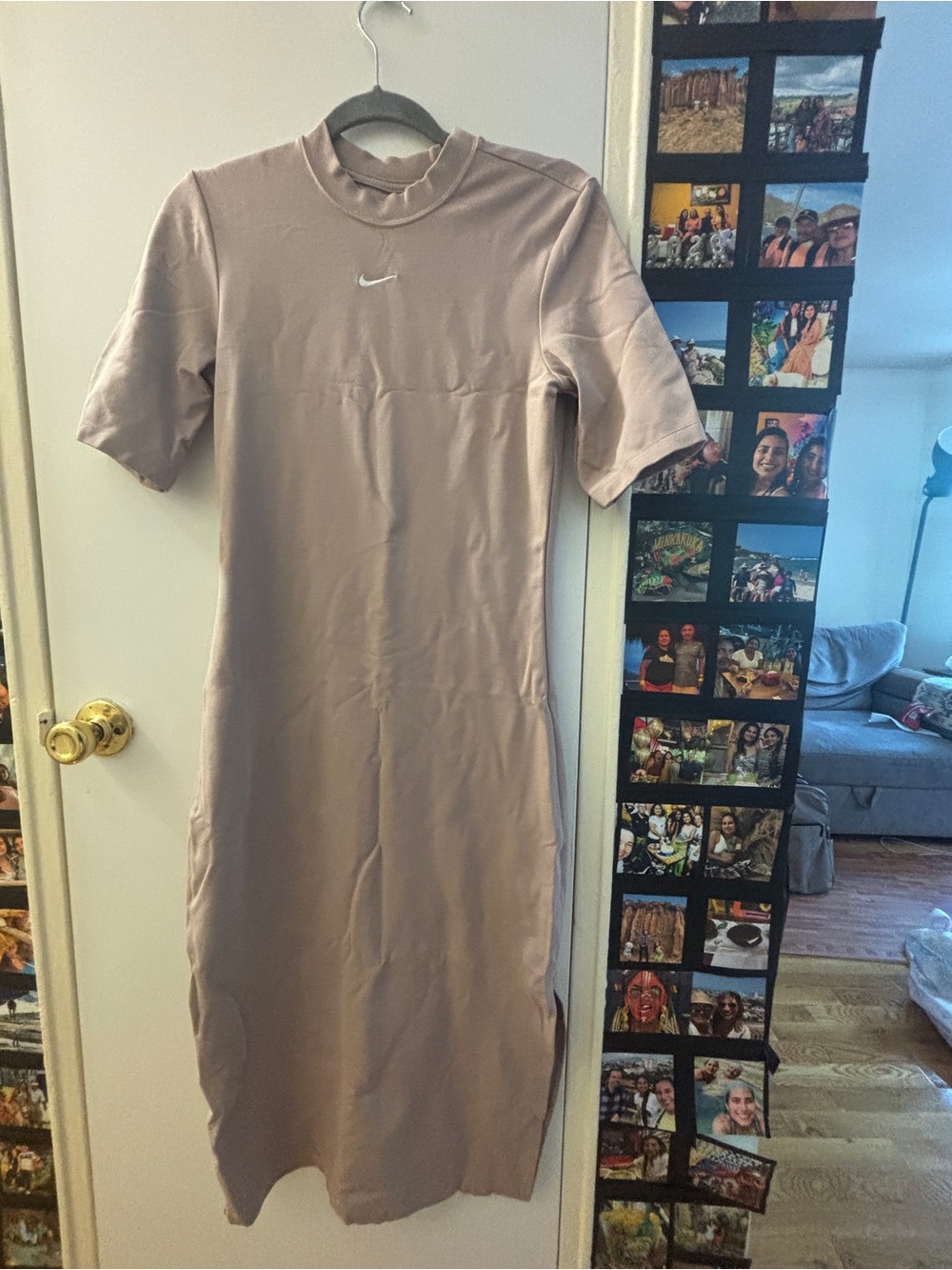 Nike Midi Dress in Taupe/Nude